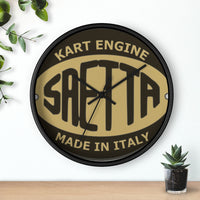 Vintage Karting Saetta Kart Racing Engine Made in Italy Wall clock