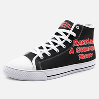 Kart Racing "Race Like A Champion Today" Black Unisex High Top Canvas Shoes