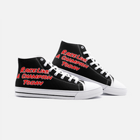 Kart Racing "Race Like A Champion Today" Black Unisex High Top Canvas Shoes