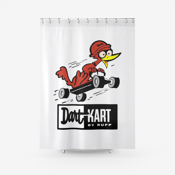Vintage Karting Dart Kart by Rupp Textured Fabric Shower Curtain Printed Bathroom Curtains