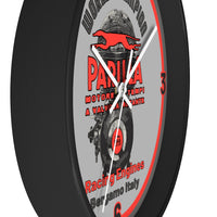 Vintage Karting Parilla Racing Engines Bergamo, Italy Wall Clock