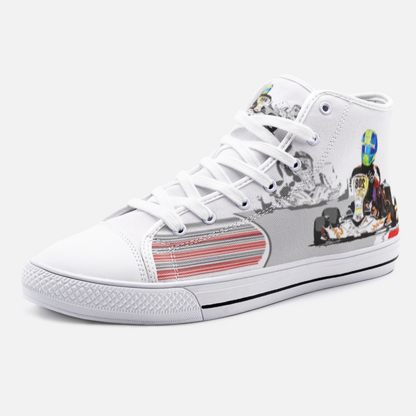Kart Racing #208 Unisex High Top Canvas Shoes