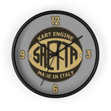 Vintage Karting Saetta Kart Engine Badge Wall Clock