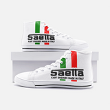 Vintage Karting Saetta Kart Engines Made in Italy Unisex High Top Canvas Shoes