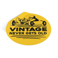 Vintage Enduro Karting "Vintage Never Gets Old" Round Vinyl Stickers