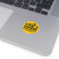 Vintage Enduro Karting "Vintage Never Gets Old" Round Vinyl Stickers