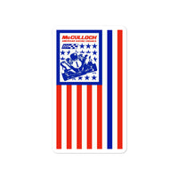 Vintage Karting McCulloch RWB Enduro Flag Bubble-free stickers