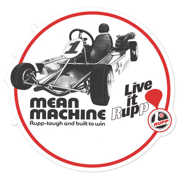 Vintage Karting Rupp Mean Machine Bubble-free stickers