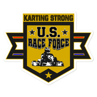 Karting Strong U.S. Race Force Bubble-free stickers