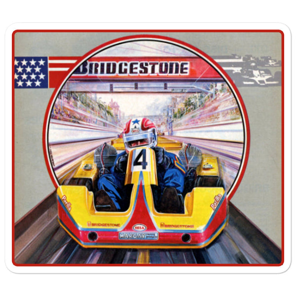 Vintage Karting Bridgestone Lynn Haddock Long Beach GP Bubble-free stickers