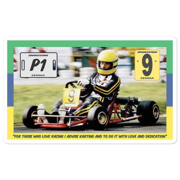 Vintage Karting Senna DAP #9 P1 Bubble-free stickers