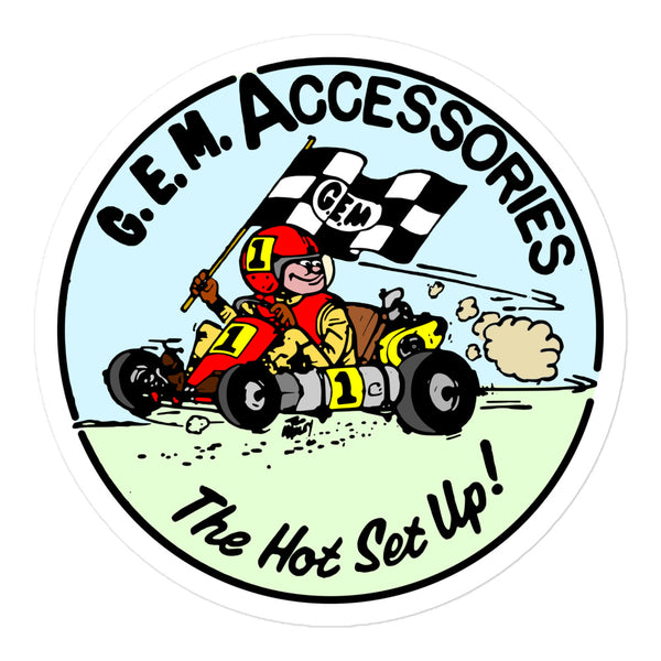 Vintage Karting G.E.M. "The Hot Set-up" Full Color Bubble-free stickers