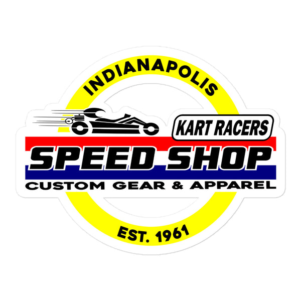 Kart Racers Speed Shop Indianapolis Bubble-free stickers