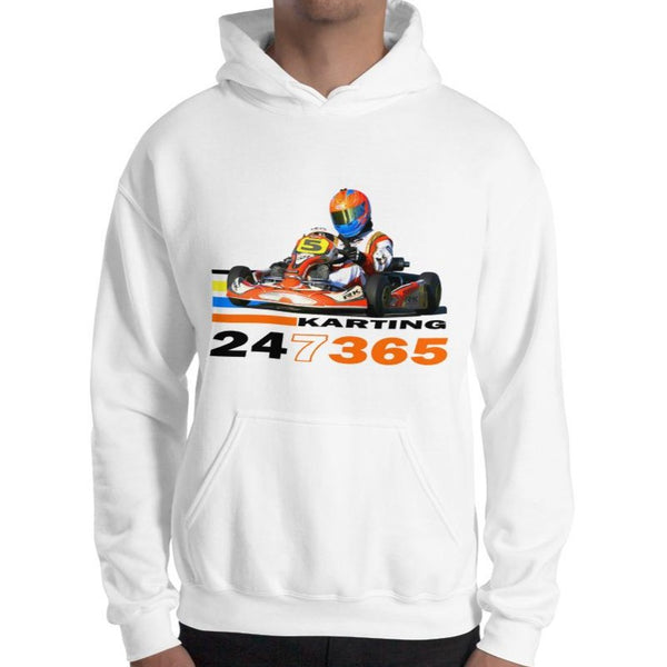 Kart Racing 247365 Orange Kart Unisex Hoodie