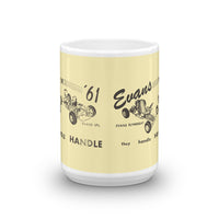 Vintage Karting 1961 Evans "They Handle Handle Handle" Coffee Mug