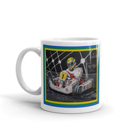 Vintage Kart Racing Ayrton Senna Art Coffee Mug