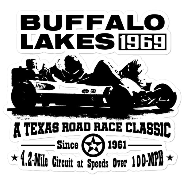 Vintage Karting 1969 Buffalo Lakes Enduro Kart Road Race Bubble-free stickers