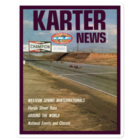 Vintage Karting January 1971 Karter News Magazine Cover Bubble-free stickers
