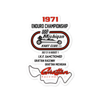 Vintage Karting 1971 IKF Michigan Kart Club Gratten Enduro Nationals Bubble-free stickers