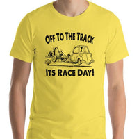 Vintage Karting "Off to the Track" Cartoon Premium Short-Sleeve Unisex T-Shirt