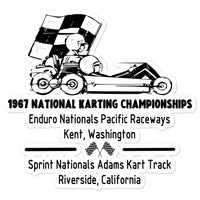 Vintage Karting 1967 IKF Enduro & Sprint Nationals Bubble-free stickers