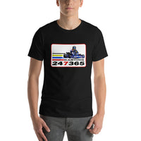 Kart Racing 247365 Blue Kart Red Seven Premium Short-Sleeve Unisex T-Shirt