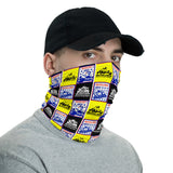 Vintage Karting McCulloch American Racing Engines Checker Board Neck Gaiter Face Mask