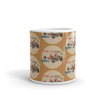 Vintage Karting Fox Go Boy Nassau 1961 World Champion Pattern Coffee Mug
