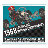 Vintage Karting 1968 IKF Sprint Nationals Kelly Speedway Bubble-free stickers