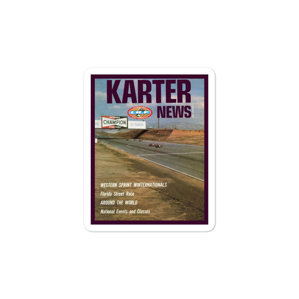 Vintage Karting January 1971 Karter News Magazine Cover Bubble-free stickers