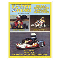 Vintage Karting January 1988 Karter News Magazine Cover Bubble-free stickers