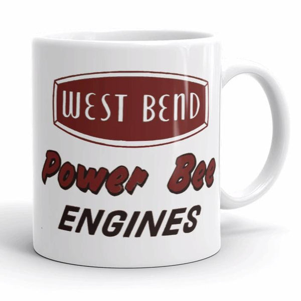 Vintage Karting West Bend Kart Racing Engines Sign Coffee Mug