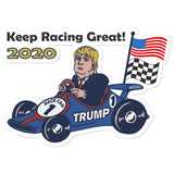 Trump Keep Racing Great 2020 Bubble-free stickers