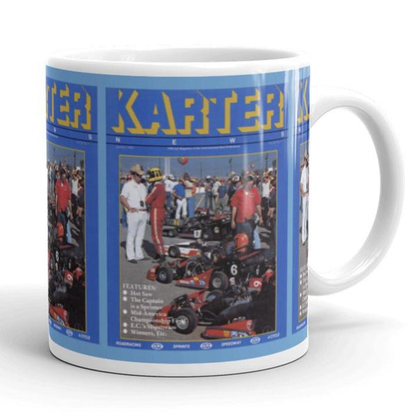 Vintage Karting January 1982 Karter News Magazine Cover Coffee Mug