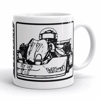 Vintage Kart Racing Invader Twin Engine Enduro Coffee Mug