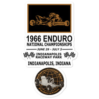 Vintage Karting 1966 IKF Enduro Nationals Indianapolis Raceway Park Bubble-free stickers