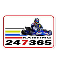 Kart Racing 247365 Blue Kart Red Seven Bubble-free stickers