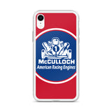 Vintage Karting Red White & Blue McCulloch Enduro Racing Engine iPhone Case