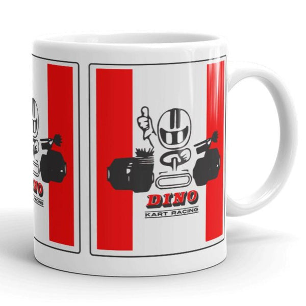 Vintage Karting Dino Kart Racing Coffee Mug