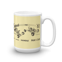 Vintage Karting 1961 Evans "They Handle Handle Handle" Coffee Mug
