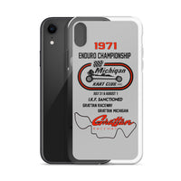 Vintage Karting 1971 Michigan Kart Club Gratten IKF Enduro National iPhone Case