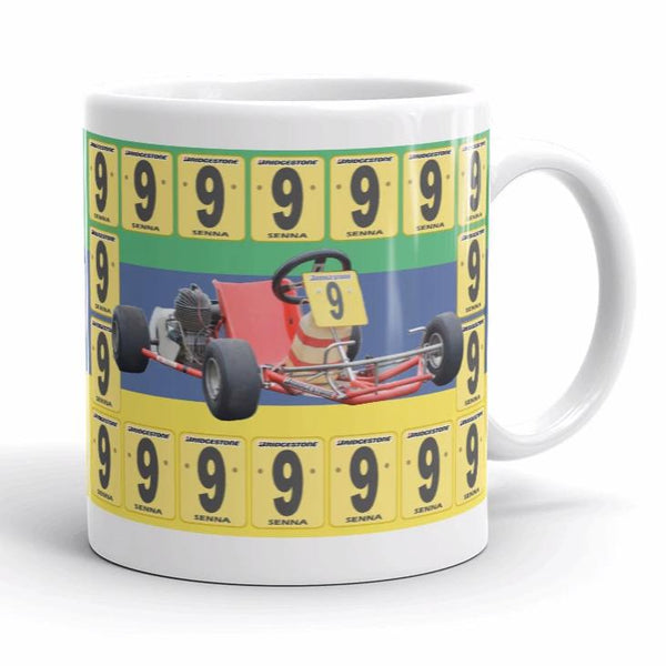 Vintage Karting Senna Dap Kart #9 Coffee Mug
