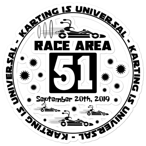 Kart Racing "Race Area 51" Premium Bubble-free stickers