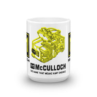 Vintage Kart Racing McCulloch Racing Engine Coffee Mug