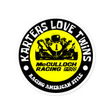 Vintage Karting McCulloch Racing Engines Enduro "Karters Love Twins" Bubble-free stickers