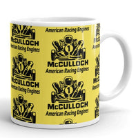 Vintage Karting McCulloch American Racing Engine Pattern Coffee Mug