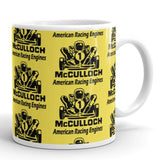 Vintage Karting McCulloch American Racing Engine Pattern Coffee Mug
