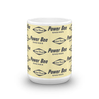 Vintage Karting West Bend Kart Racing Engines Power Bee Pattern Coffee Mug