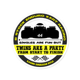 Enduro Kart Racing B Stock "Twins are a Party" Bubble-free stickers