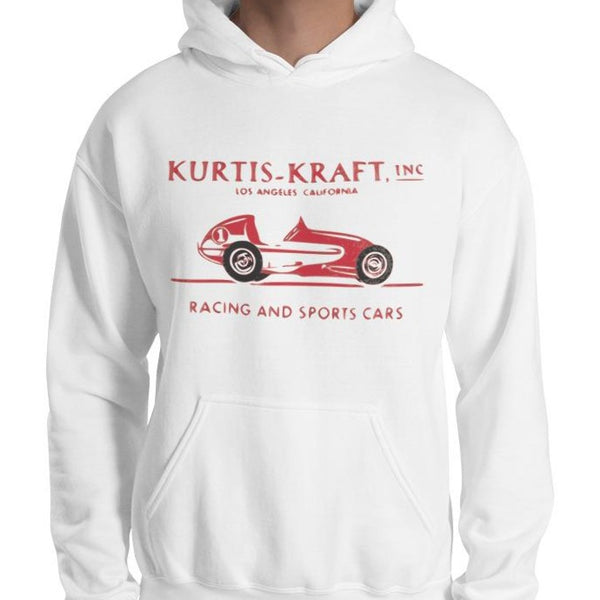 Vintage Kurtis Kraft Race Cars Hooded Sweatshirt